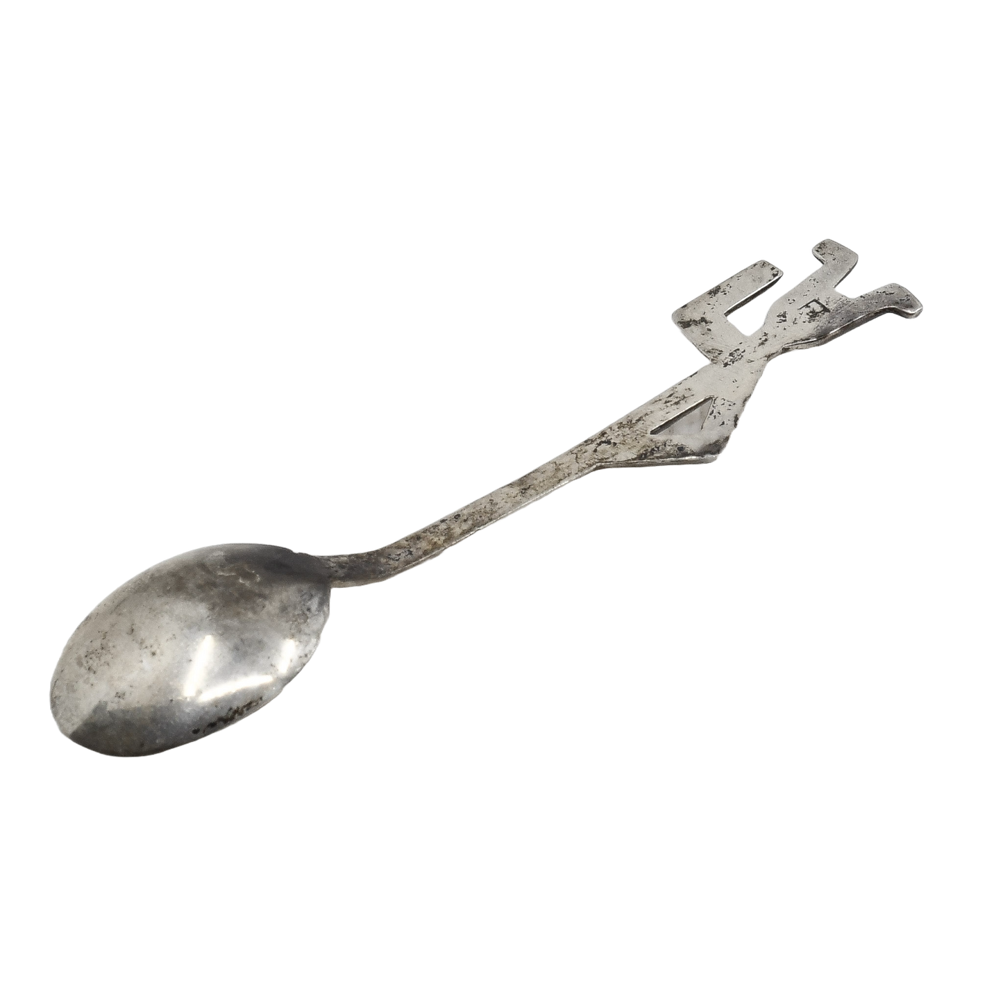 Vintage Navajo Silver Yei Spoon by Frances Jones