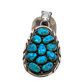 Turquoise stone pendant on a white background