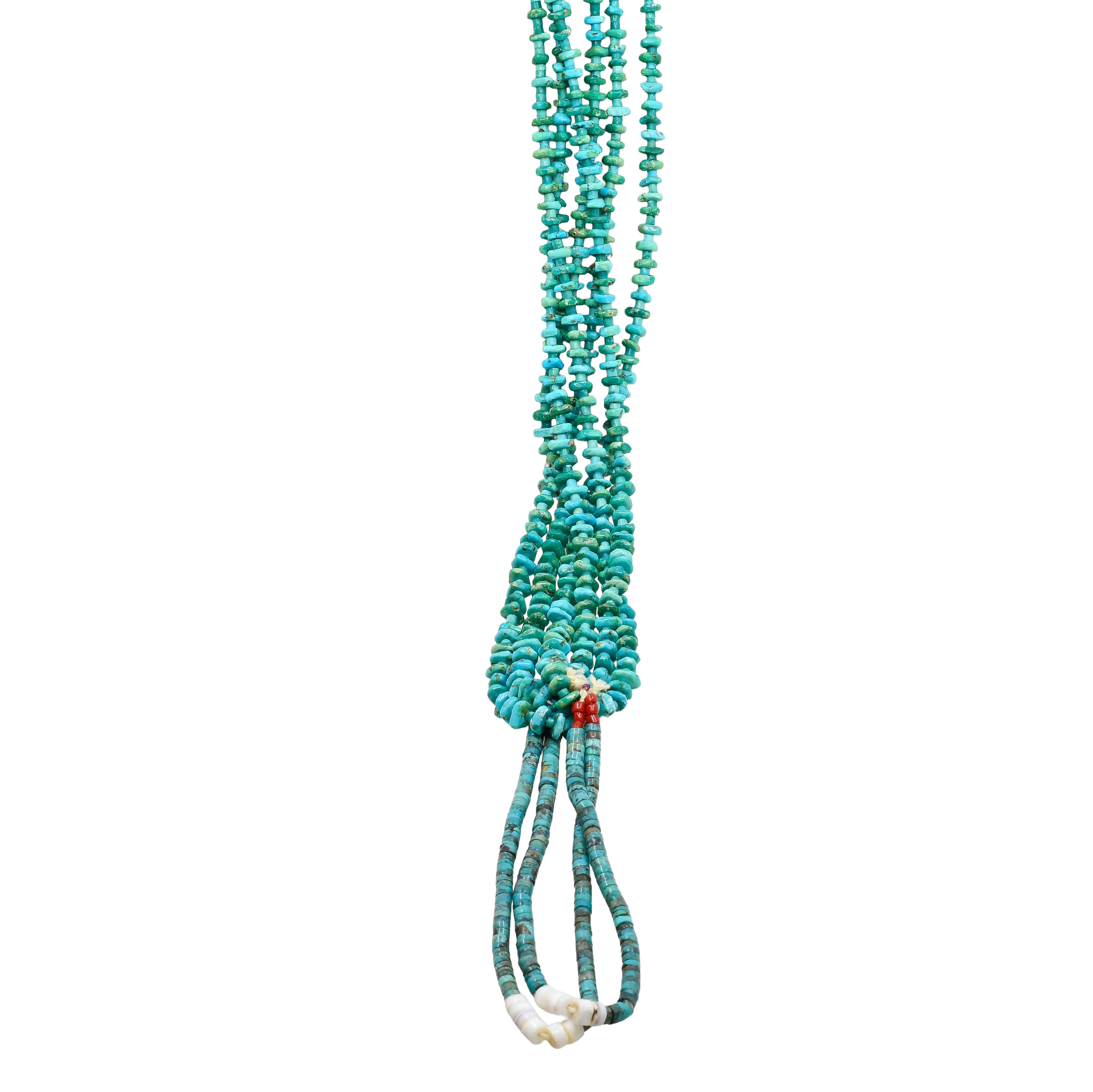 Vintage Navajo Three Strand Turquoise Bead Necklace