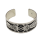 Vintage Sterling SIlver Hopi Overlay Bracelet of Salako Mana and Taka