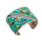 Vintage Turquoise Cobblestone Mosaic Inlay Bracelet