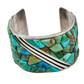 Vintage Turquoise Cobblestone Mosaic Inlay Bracelet
