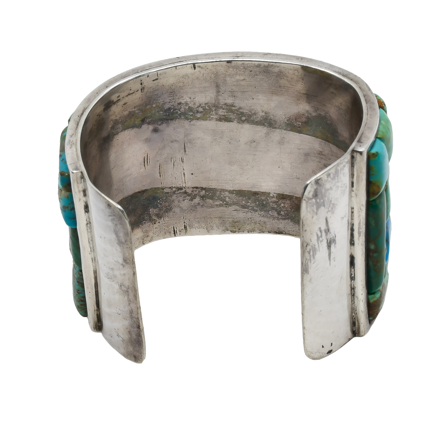 Vintage Turquoise Cobblestone Mosaic Inlay Bracelet