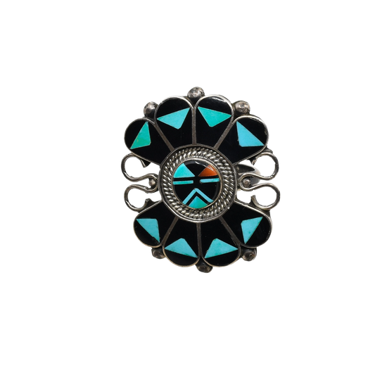 Vintage Zuni Sunface Ring by Benji and Shirley Tzuni