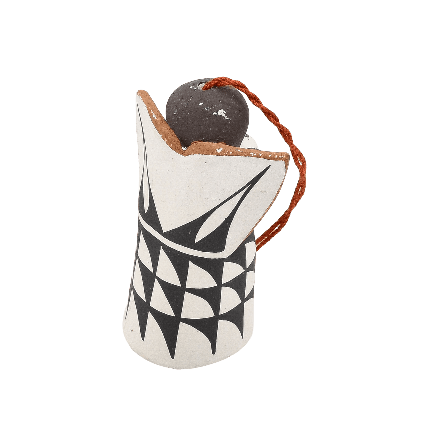 Acoma Pottery Angel Ornament by Mae Shields - Turquoise & Tufa