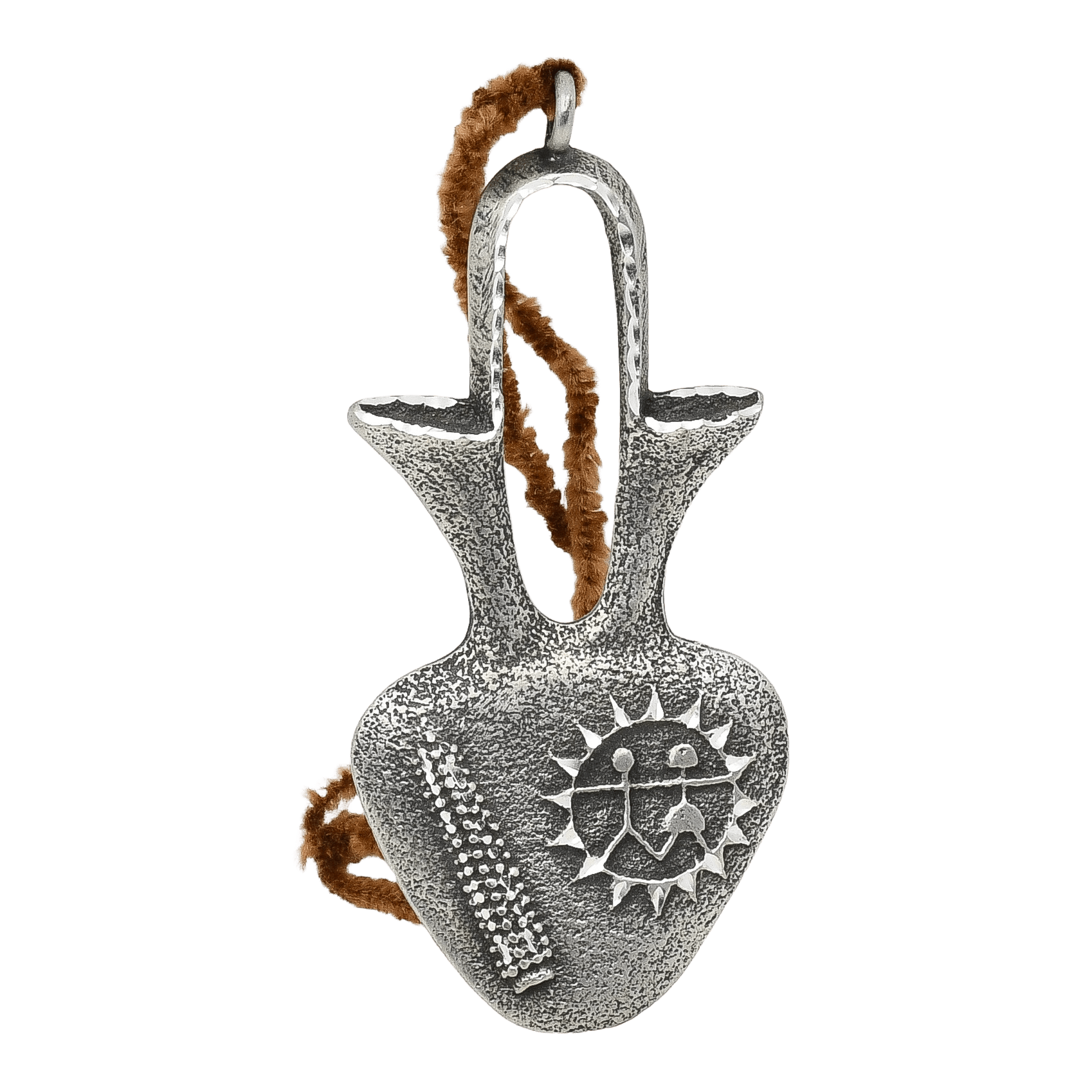 Anthony Lovato Pewter Olla Ornament - Turquoise & Tufa