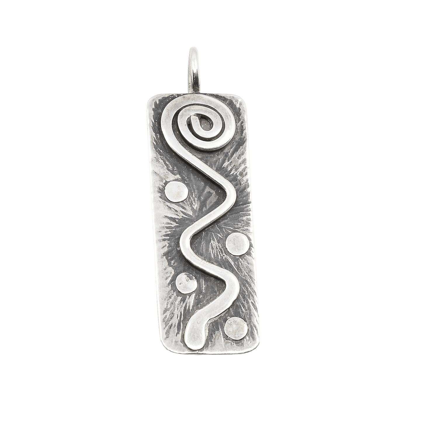 Contemporary Eric Othole Pendant of Sterling Silver - Turquoise & Tufa