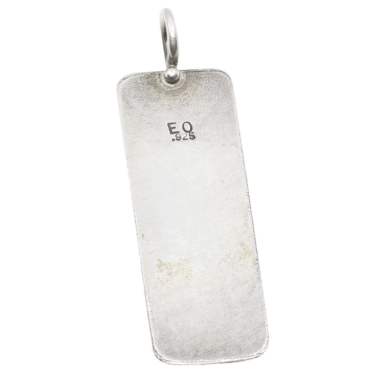 Contemporary Eric Othole Pendant of Sterling Silver - Turquoise & Tufa