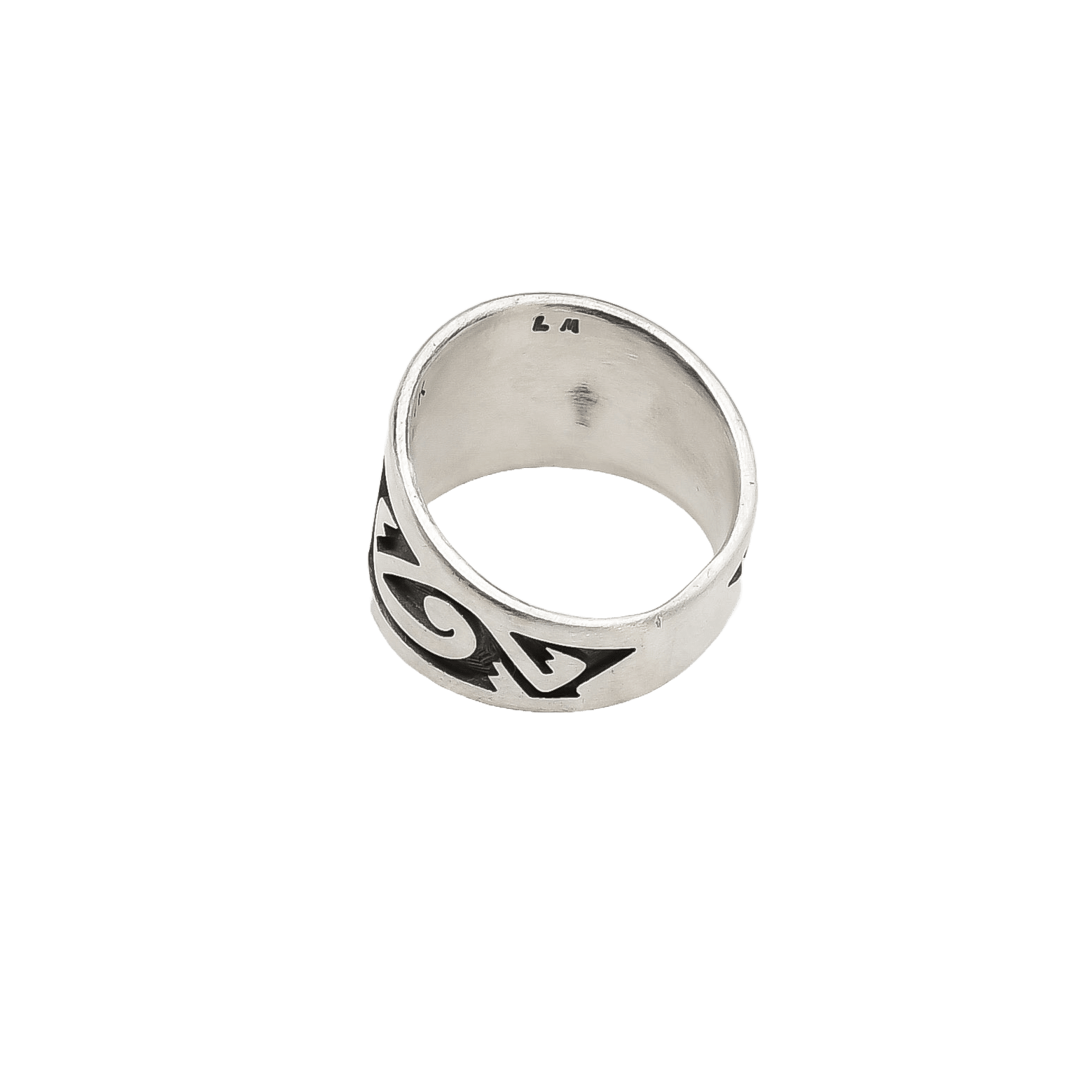 Contemporary Ring of Silver Overlay With 14k Gold Bear - Turquoise & Tufa