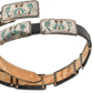 Early Tommy Singer Belt With Chip Inlay Waterbirds - Turquoise & Tufa