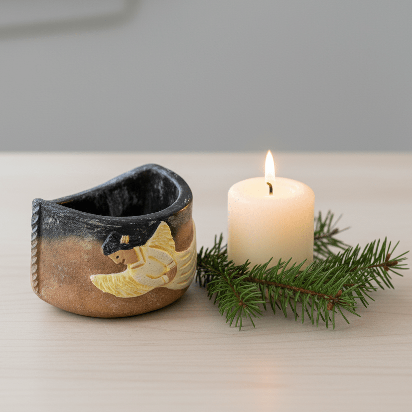 Elizabeth Manygoats Angel Pottery - Turquoise & Tufa