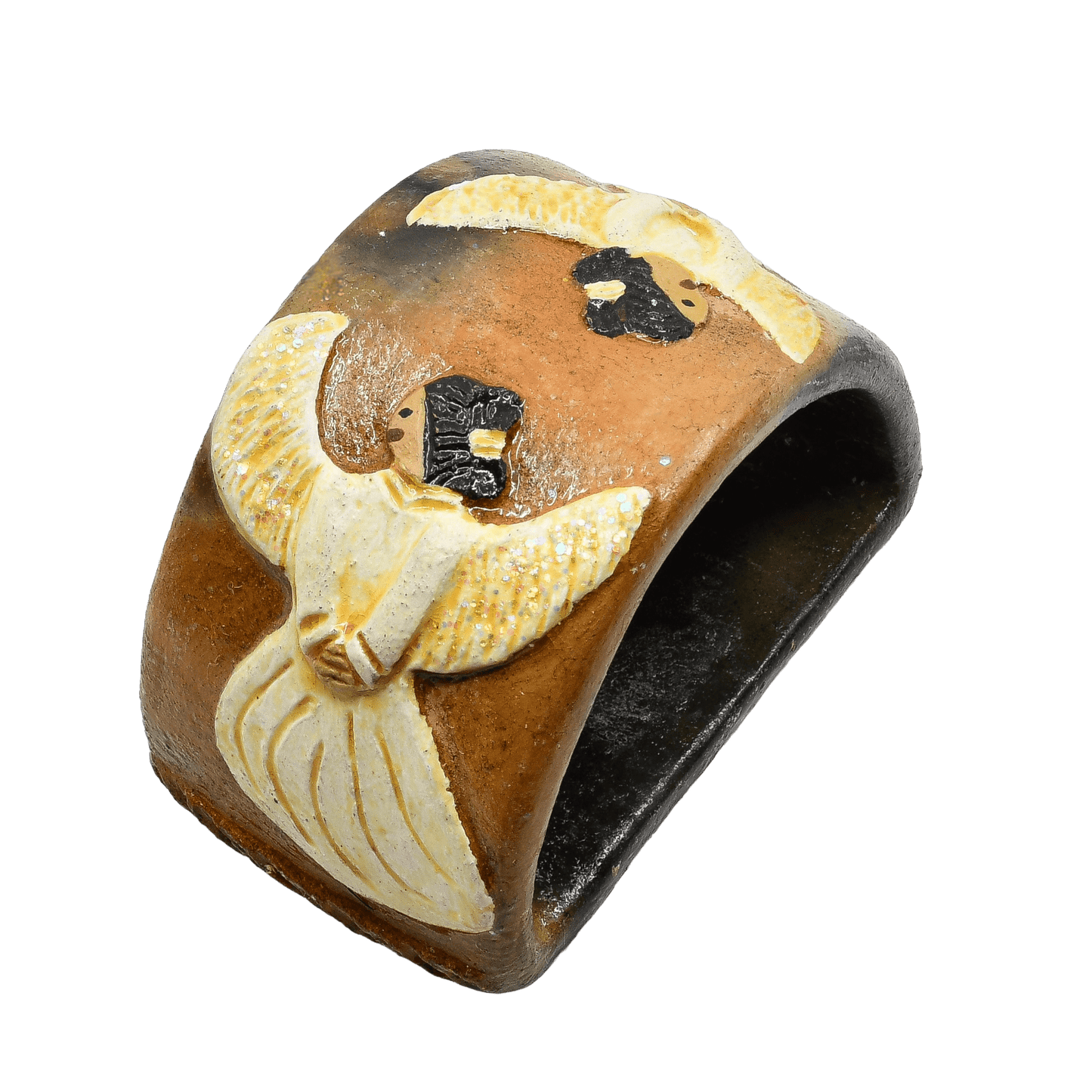 Elizabeth Manygoats Angel Pottery - Turquoise & Tufa