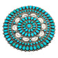 Extra Large Turquoise Cluster Pin by Shirley Bahe - Turquoise & Tufa