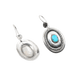 Frank Patania Sr. Earrings of Turquoise and Silver - Turquoise & Tufa