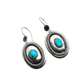 Frank Patania Sr. Earrings of Turquoise and Silver - Turquoise & Tufa