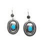 Frank Patania Sr. Earrings of Turquoise and Silver - Turquoise & Tufa
