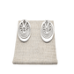 Hopi Silver Overlay Man in the Maze Earrings by Loren Sakeva (Qumawunu) - Turquoise & Tufa