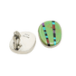 Inlay Earrings By Ronald And Petra Chavez - Turquoise & Tufa