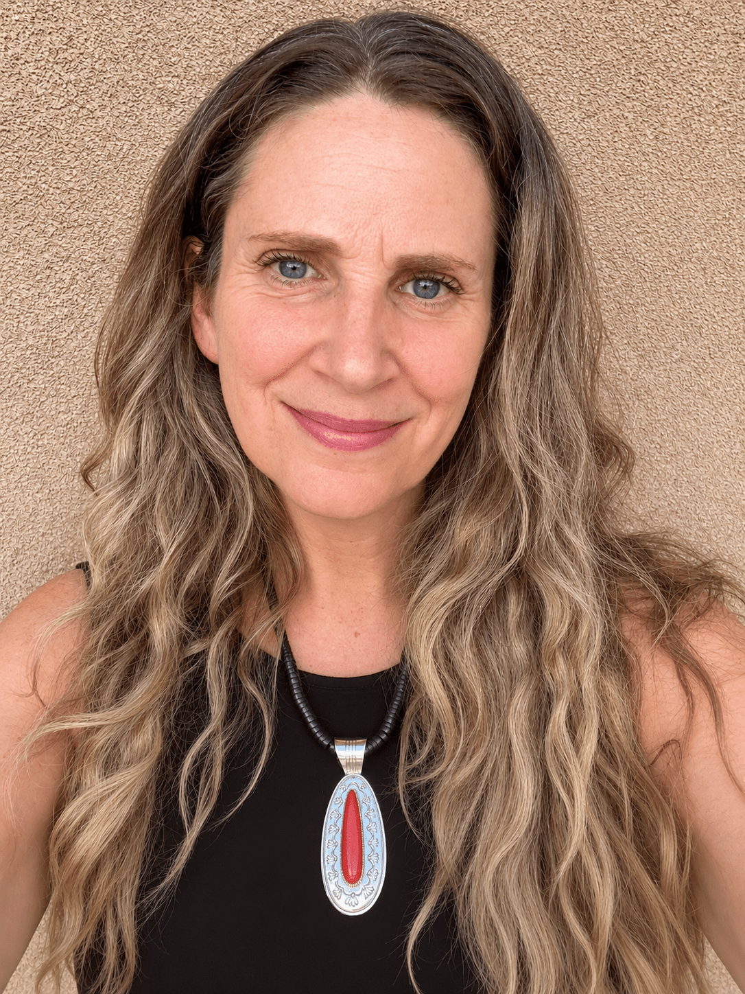 Jake And Irene Livingston Necklace of Coral And Multi-Stone Beads - Turquoise & Tufa