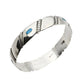 Kee Joe Benally Bangle Bracelet of Silver and Turquoise - Turquoise & Tufa