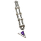 Larry Pacheco Necklace of Silver And Sugilite With Overlay Animal Beads - Turquoise & Tufa