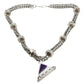 Larry Pacheco Necklace of Silver And Sugilite With Overlay Animal Beads - Turquoise & Tufa