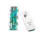 Len Adakai Earrings of Turquoise Mosaic Inlay - Turquoise & Tufa
