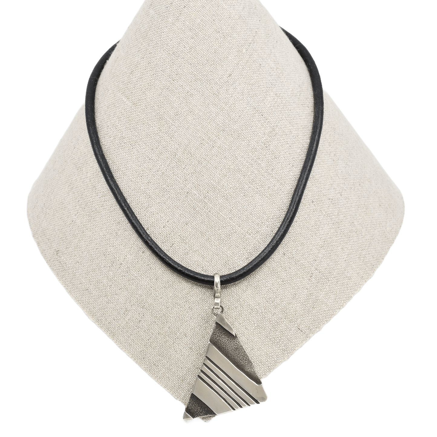 Mark Stevens Pottery Sherd Necklace of Silver Ha - ta - weh - Turquoise & Tufa