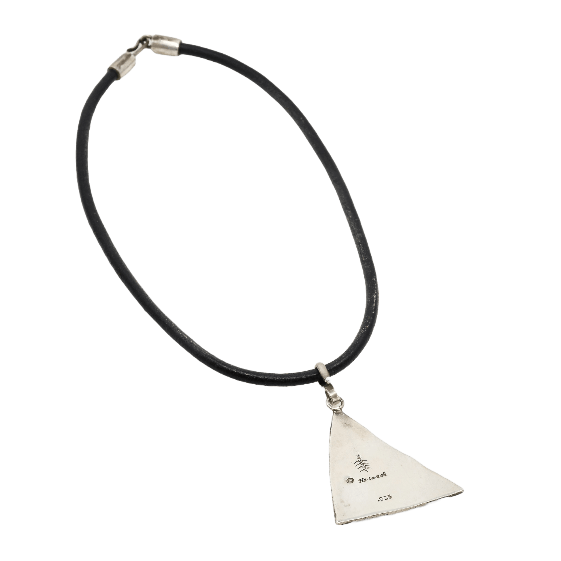 Mark Stevens Pottery Sherd Necklace of Silver Ha - ta - weh - Turquoise & Tufa