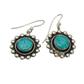 Old Fred Harvey Era Curio Shop Earrings - Turquoise & Tufa