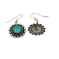 Old Fred Harvey Era Curio Shop Earrings - Turquoise & Tufa
