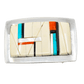 Richard Chavez Contemporary Buckle of Silver and Mosaic Inlay - Turquoise & Tufa