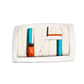 Richard Chavez Contemporary Buckle of Silver and Mosaic Inlay - Turquoise & Tufa