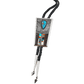 Richard Tsosie Bolo Of Multi - Stone Inlay and Silver Overlay - Turquoise & Tufa