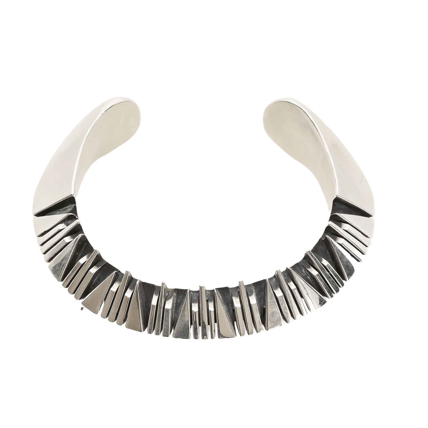 Silver Bracelet by Isaiah Ortiz - Turquoise & Tufa