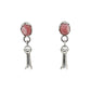 Silver Squash Blossom Earrings By Darrell Jumbo With Pink Rhodochrosite Stones - Turquoise & Tufa