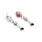 Silver Squash Blossom Earrings By Darrell Jumbo With Pink Rhodochrosite Stones - Turquoise & Tufa