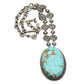 Statement Necklace of Turquoise and Silver By Navajo Andy Cadman - Turquoise & Tufa