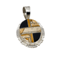 Thomas Francisco Pendant of Jasper and Tiger Eye Inlay - Turquoise & Tufa