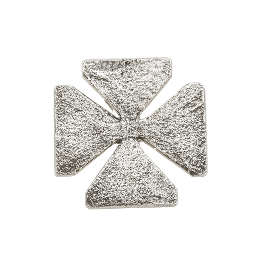 Tufa Cast Navajo Silver Cross By Chenoa Custer - Turquoise & Tufa