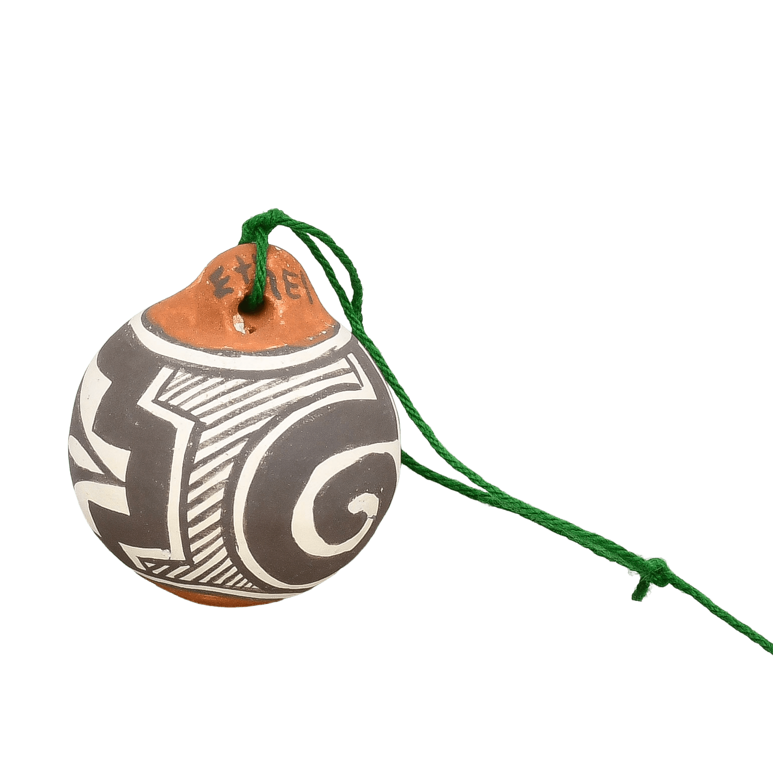 Vintage Acoma Pottery Ornament By Ethel Shields - Turquoise & Tufa