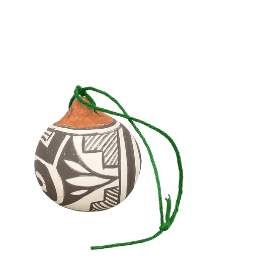 Vintage Acoma Pottery Ornament By Ethel Shields - Turquoise & Tufa