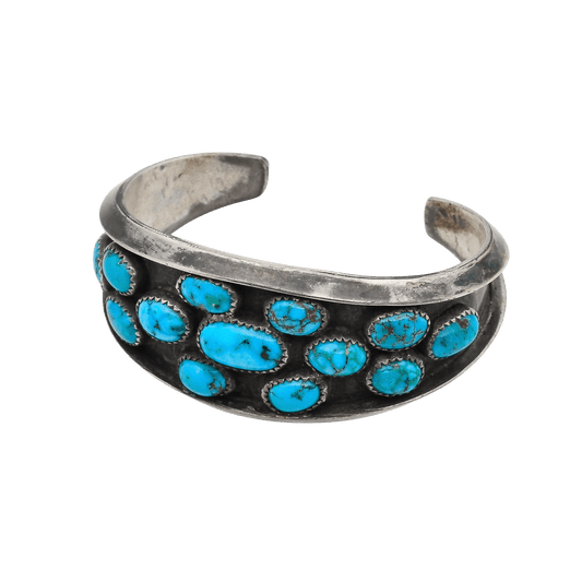 Vintage Alberto Contreras Bracelet of Turquoise - Turquoise & Tufa
