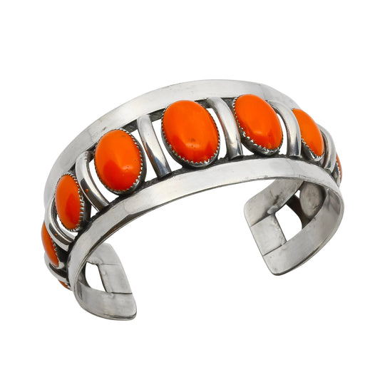 Vintage Frank Patania Sr. Coral Bracelet - Turquoise & Tufa