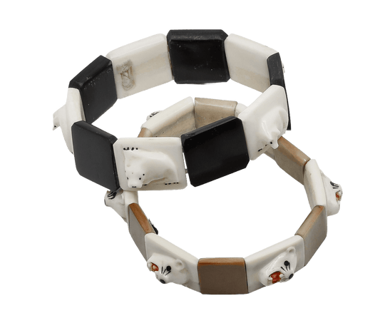 Vintage James Omiak Bracelet of Alaskan Creatures - Turquoise & Tufa