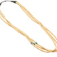 Vintage Mary and Joe Calabaza Necklace of Melon Shell Three Strands - Turquoise & Tufa