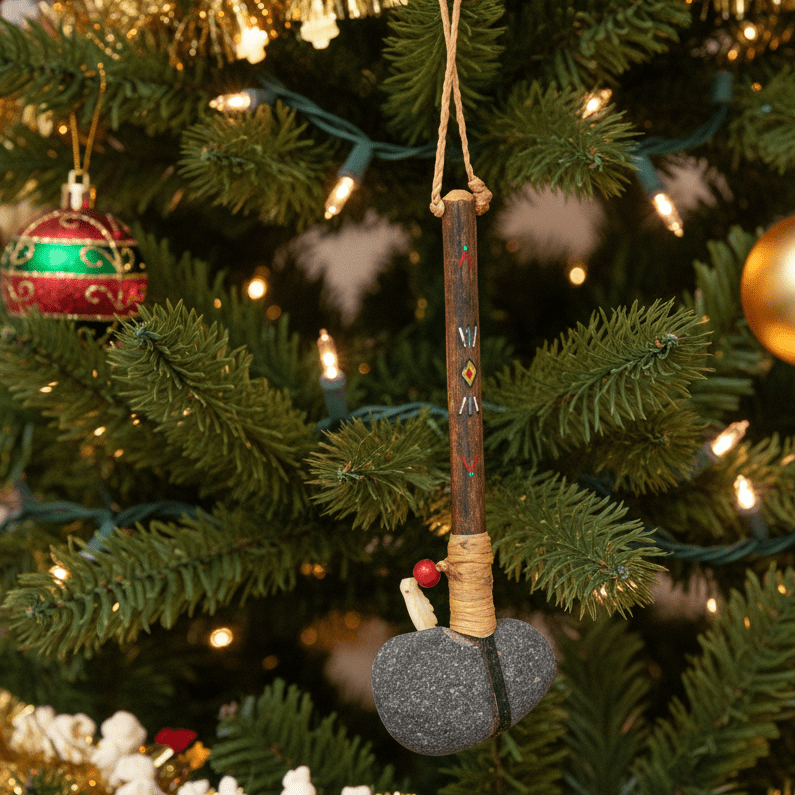 Vintage Miniature War Club From Martha Struever Collection - Turquoise & Tufa