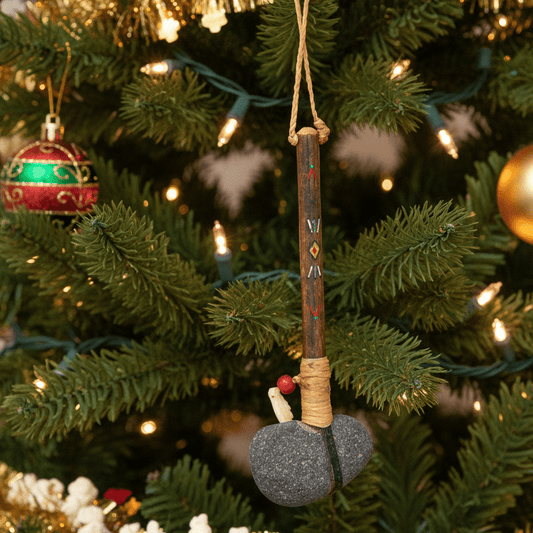 Vintage Miniature War Club From Martha Struever Collection - Turquoise & Tufa