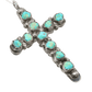 Vintage Navajo Cross Pendant Reversible Turquoise or Coral - Turquoise & Tufa