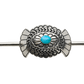 Vintage Navajo Hair Ornament Of Silver and Turquoise - Turquoise & Tufa